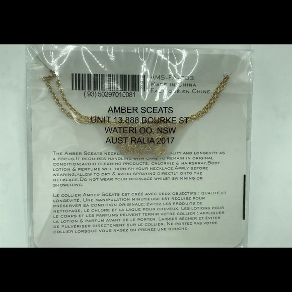 Amber Sceats Double Coin Necklace Gold Toned New - Picture 3 of 5